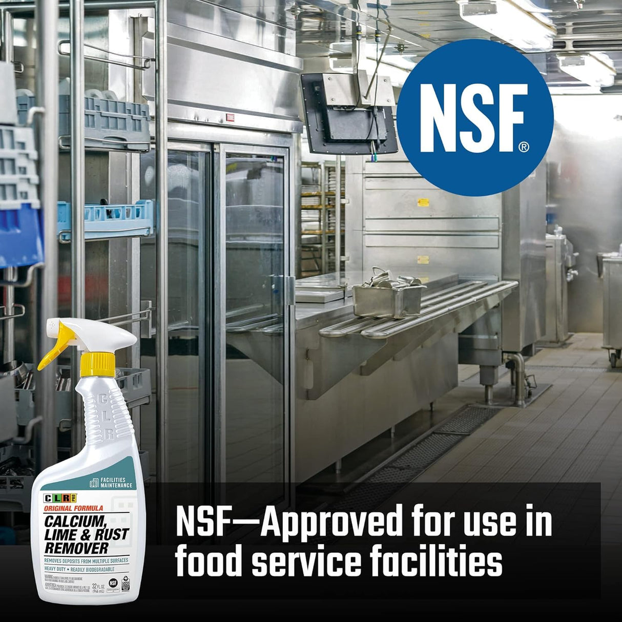 CLR PRO Calcium, Lime & Rust Remover - Quickly Removes Calcium, Lime, Hard Water Deposits and Surface Rust Stains, 32 Ounce Spray (Pack of 2) CLR