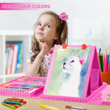 VigorFun Art Supplies, 240-Piece Drawing Art Kit, Gifts for Girls Boys Teens, Art Set Crafts Case with Double Sided Trifold Easel, Includes Sketch VigorFun