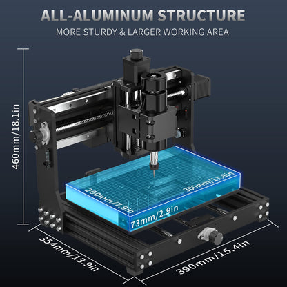 500W CNC Router Machine, MYSWEETY 3020 PLUS CNC Wood Router 3 Axis Desktop CNC Machine for Metal Wood Acrylic MDF with Limit Switches, - WoodArtSupply