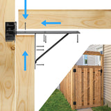 TFMUZERT Heavy Duty Fence Gate Kit Gate Hardware Iron No-Sag 2x4s Adjustable for Wooden Fence Gate Windows Shed Doors TFMUZERT