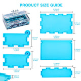 Resin Rectangle Box Mold, Epoxy Resin Silicone Large Storage Container with Lid Set Mould for Casting, Perfect for Dominoes Coffee Pod Jewelry Napkin IKEPAHOK