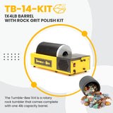 Tumble-Bee Rotary Rock Tumbler with Rock Grit Polish Kit - Rock Polisher Machine, Tumbling Equipment for Stone, Glass, and Metal Collection, Tumble-Bee