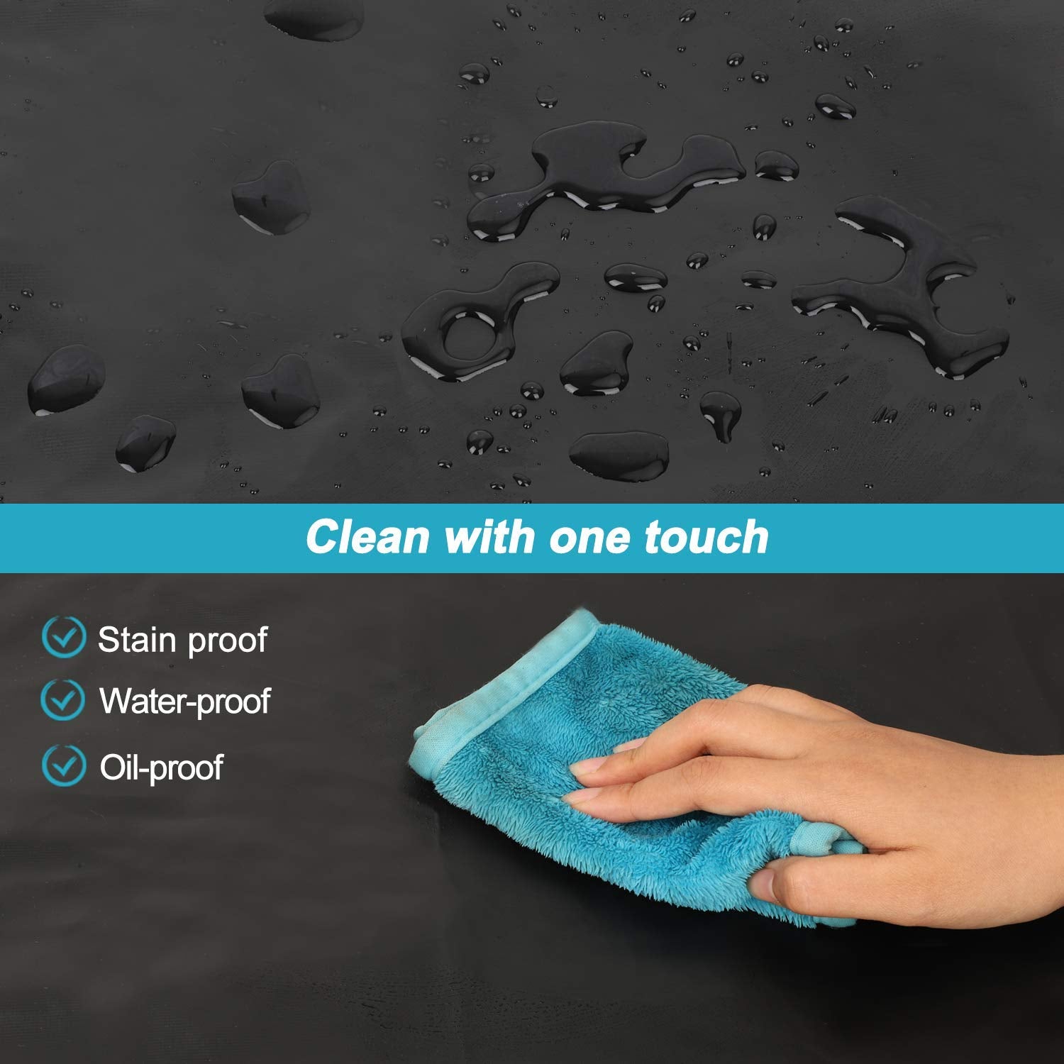 Gotega Waterproof Rubber Vinyl Apron 40" Heavy Duty Chemical Work Apron Durable with Adjustable Bib Apron for Dishwashing Black Gotega