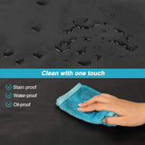 Gotega Waterproof Rubber Vinyl Apron 40" Heavy Duty Chemical Work Apron Durable with Adjustable Bib Apron for Dishwashing Black Gotega