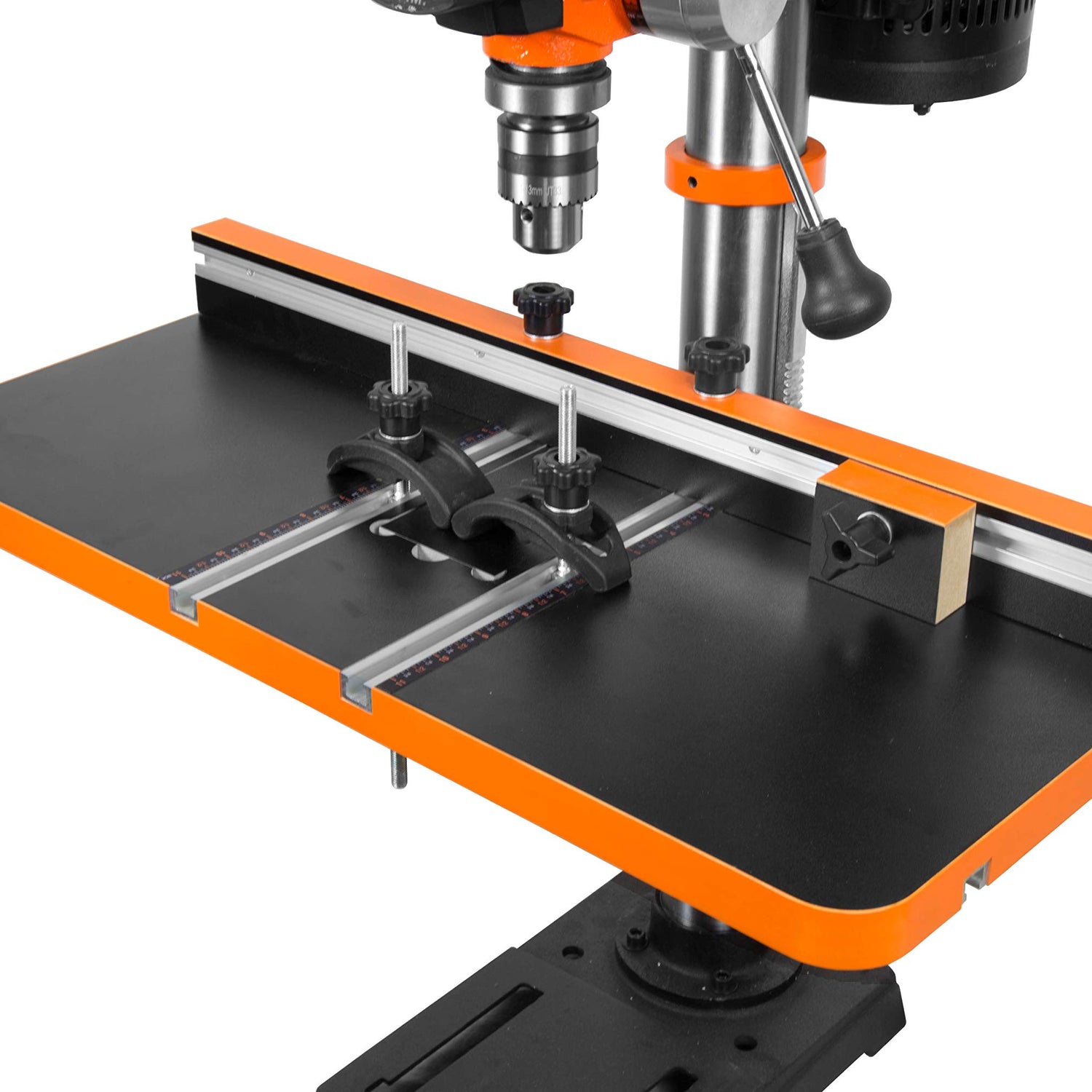 WEN 4208T 2.3-Amp 8-Inch 5-Speed Benchtop Drill Press & DPA2513 24-by-12-Inch Drill Press Table with an Adjustable Fence and Stop Block WEN