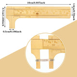 Konohan 2 Pcs Brass Vernier Caliper Pocket Caliper Handy Caliper Measuring Mini Tool Double Scale Sliding Gauge Metal Pocket Ruler for Bead Wire Konohan