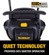 DEWALT 16 Gallon STEALTHSONIC Poly Wet/Dry Vacuum, DXV16P-QTA Noise Reduction Heavy Duty Shop Vacuum for Jobsite/Workshop, Reduce Motor Noise, Yellow DEWALT