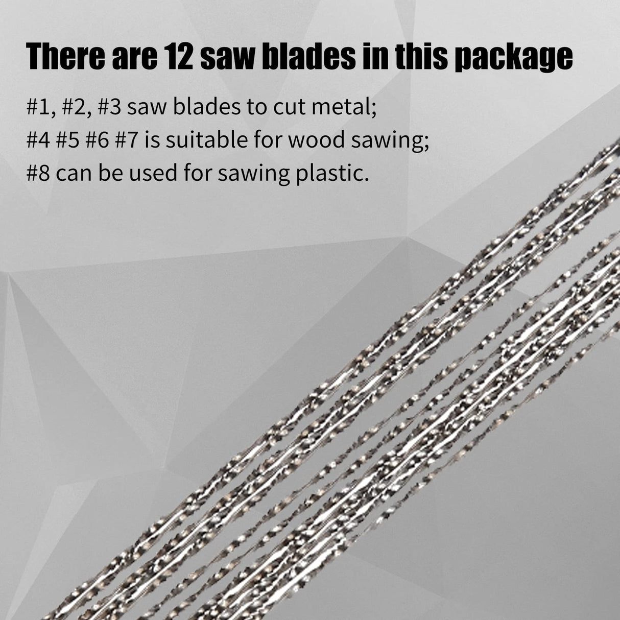 Jewelers Saw Blades Assortment,12 Pcs Scroll Saw Blades, with Spiral Teeth for Wood Metal Plastic Cutting Sawing Carve (#2) - WoodArtSupply