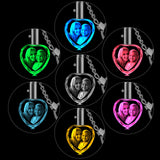 YanNanKe Personalized Crystal Keychain Photo Custom Laser Engraved Crystal Keychain YanNanKe