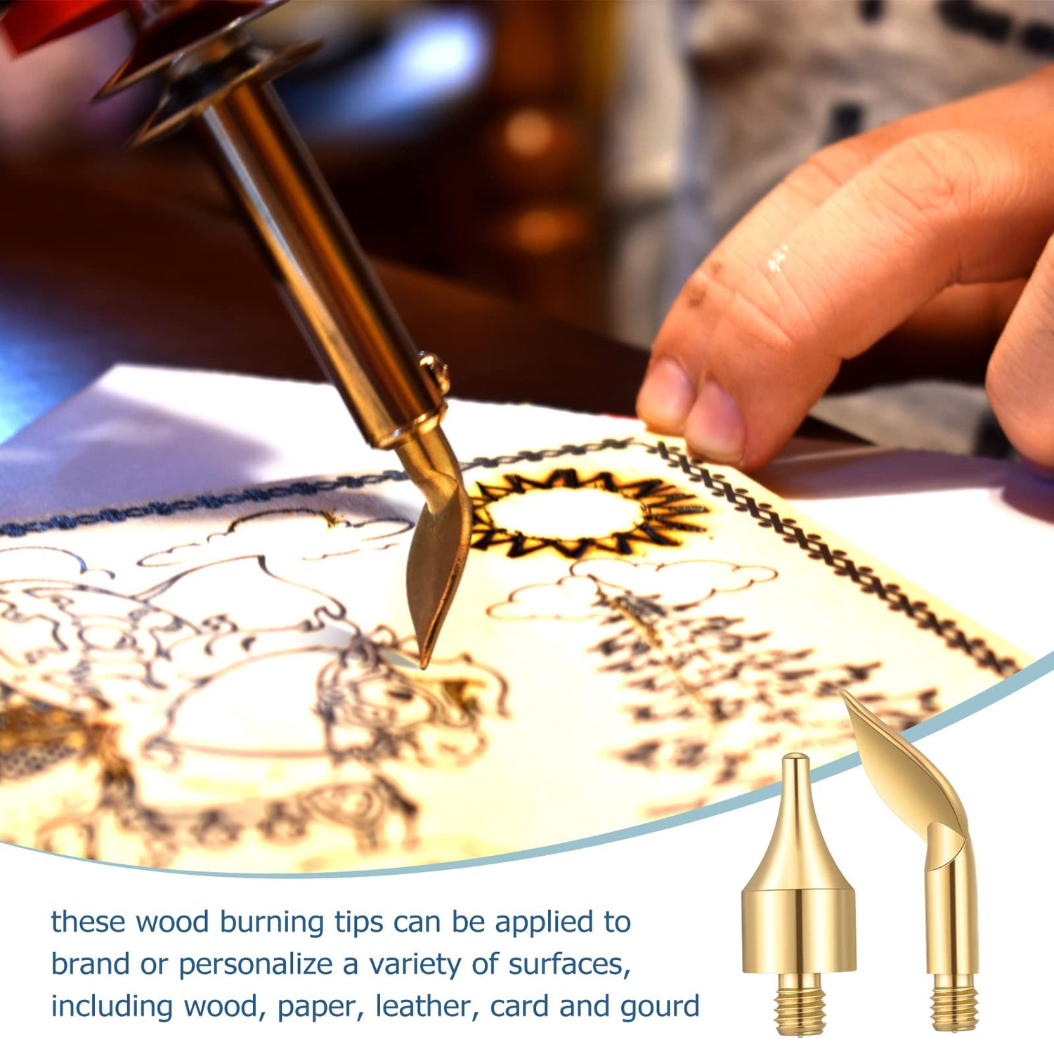 43 Pieces Wood Burning Tip Set Including Letter Number Symbol Wood Burning Tip Wood Burning Alphabet Tips Alphabet Number Template for DIY Embossing Lothee