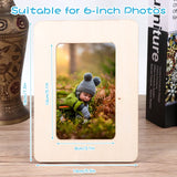 6 Pack Picture Frame Painting Craft Kit, ZYNERY 7.5 x 5.5 inch DIY Unfinished Wooden Photo Frames with Painting Tools Set, Hearts Stars Eva Sticke, ZYNERY