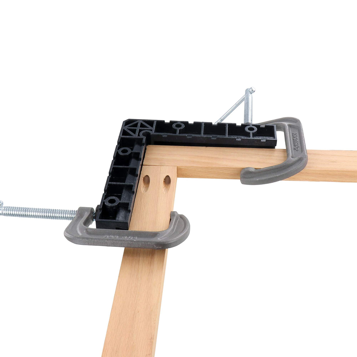 Milescraft 4011 8" ClampSquares - 90 Degree Corner Clamp, Positioning/Assembly Squares for Pictures Frames, Boxes, Etc Black Milescraft