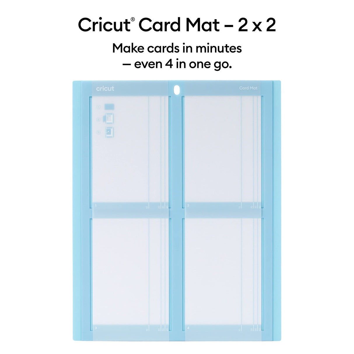 Cricut Card Mat 2x2, Reusable, Non-Slip Craft Mat, Create Four Cards Simultaneously, Perfect for Bulk Card Making, Compatible with Cricut Maker & Cricut