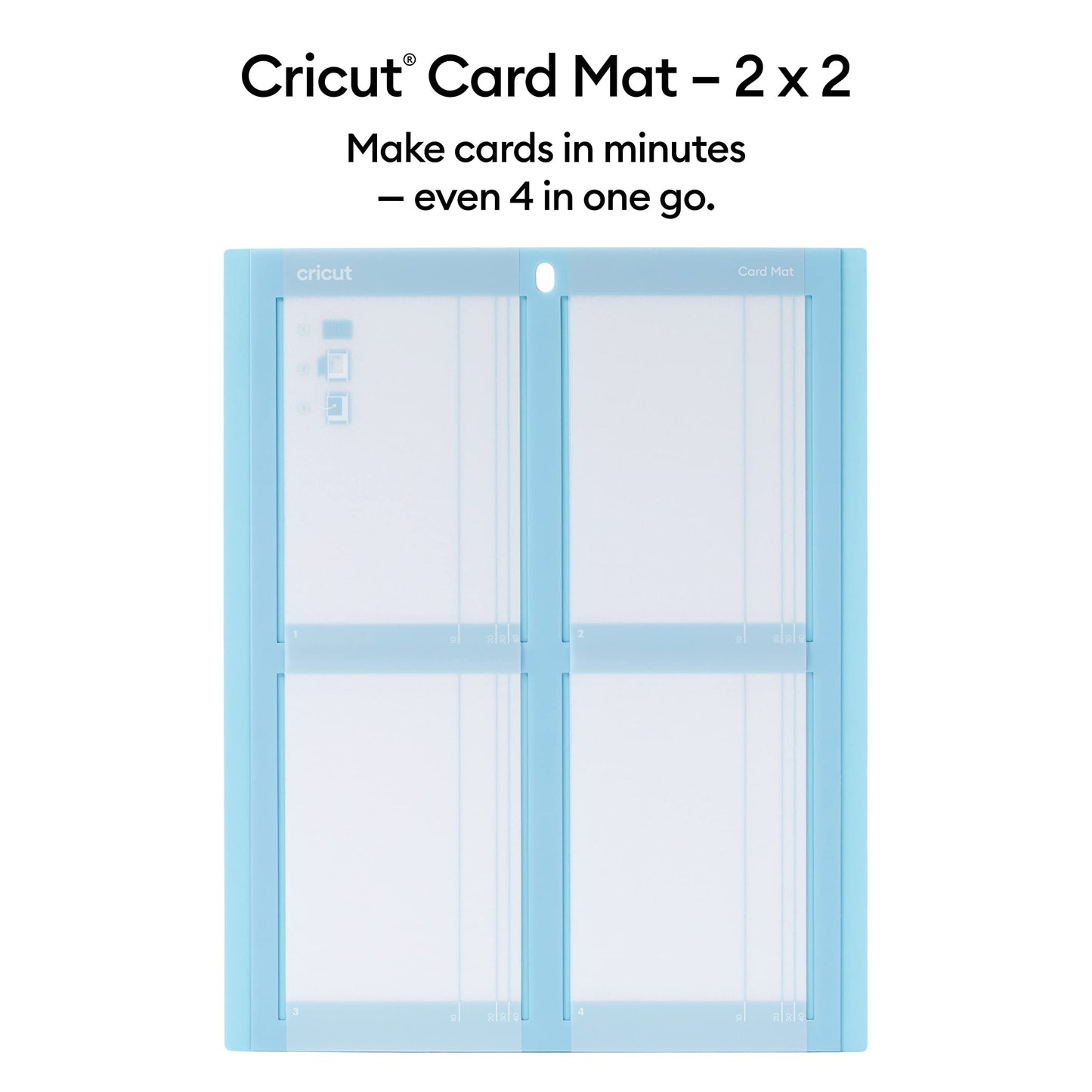 Cricut Card Mat 2x2, Reusable, Non-Slip Craft Mat, Create Four Cards Simultaneously, Perfect for Bulk Card Making, Compatible with Cricut Maker & - WoodArtSupply