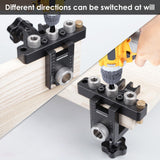 Self Centering Doweling Jig Kit - Dowel Jig Kit for Straight Holes, Adjustable Width Woodworking Joints Tool Drill Guides Locator, 3 Size Drill Bit aboutool