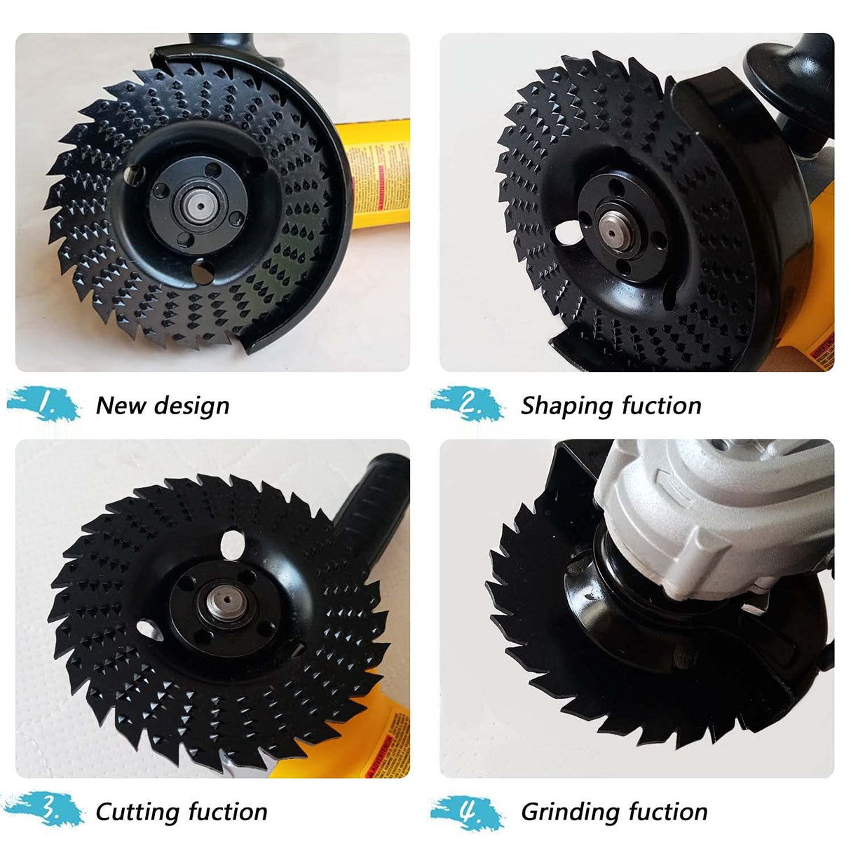 OBA Wood Carving Disc 4-1/2 Inch Wood Cutting Wheel 28-Tooth for Angle Grinder Wood Carving,Polishing,Carving with 7/8 inch Arbor OBA