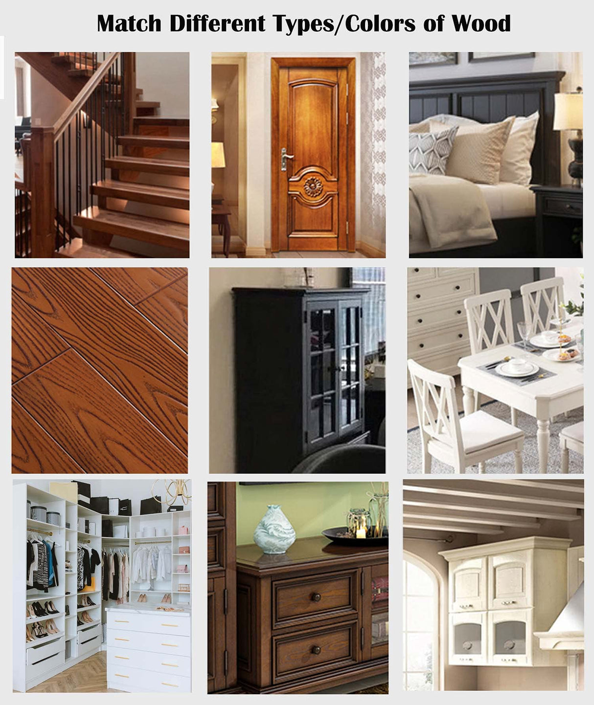 Furniture Markers Touch Up, Lifreer 21 Pcs Wood Filler Floor Scratch Repair Kits, Wood Markers and Wax Sticks with Sharpener Kit for Funiture Lifreer