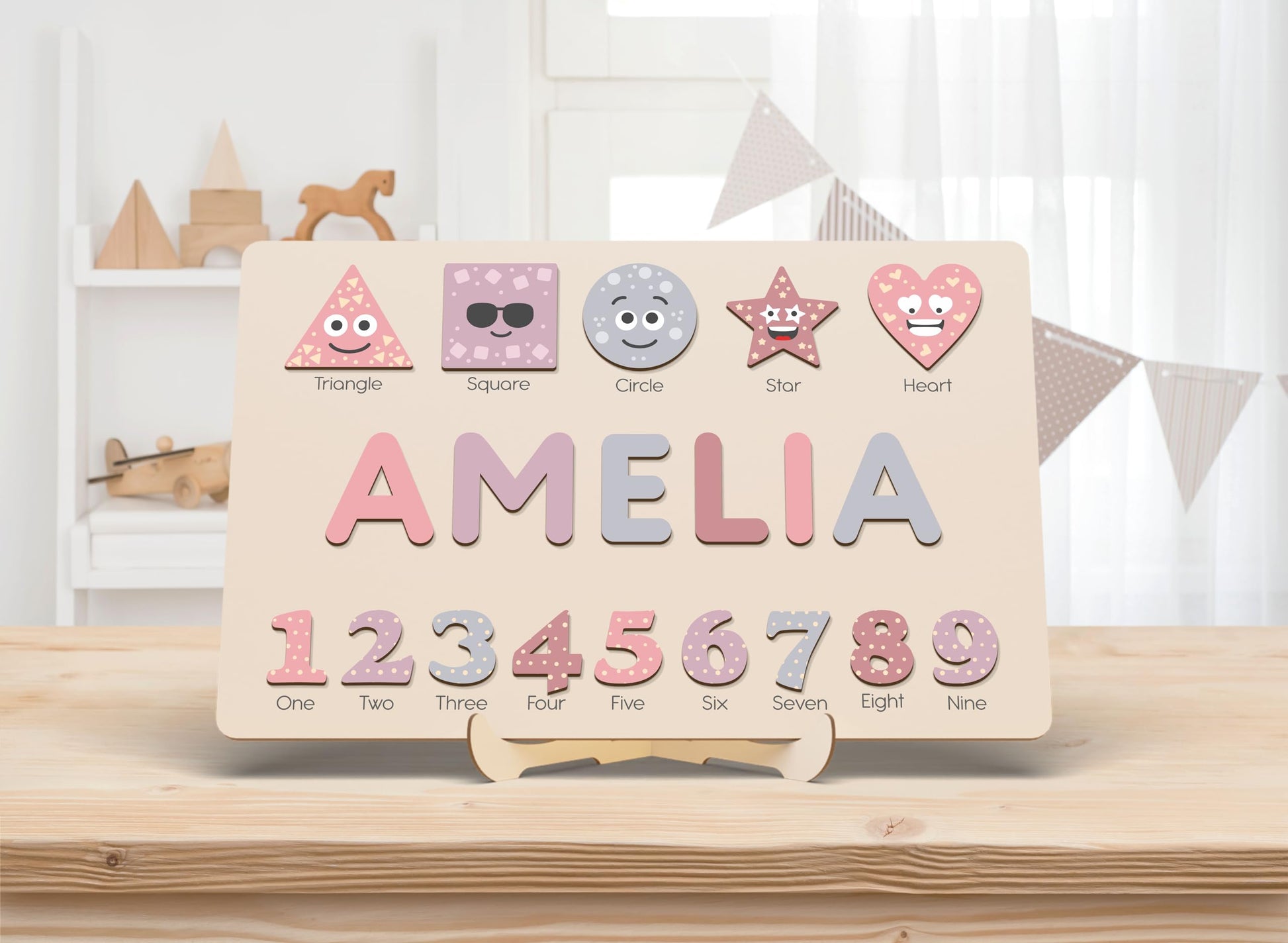 Name Puzzle for Kids, Montessori Board, Personalized Custom Name Puzzle Sign, Toddler Gift, Baby Name Gift, Gift for Kids, Christmas Gifts - WoodArtSupply