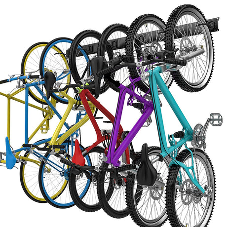 TORACK Bike Storage Rack, 6 Bike Rack Wall Mount Home and Garage Organizer, Vertical Bicycles Hanger Hooks for Indoor Space Saving TORACK