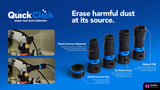 Cen-Tec Systems 94698 Quick Click 10 Ft. Hose for Home and Shop Vacuums with Expanded Multi-Brand Power Tool Adapter Set for Dust Collection, Silver Cen-Tec Systems