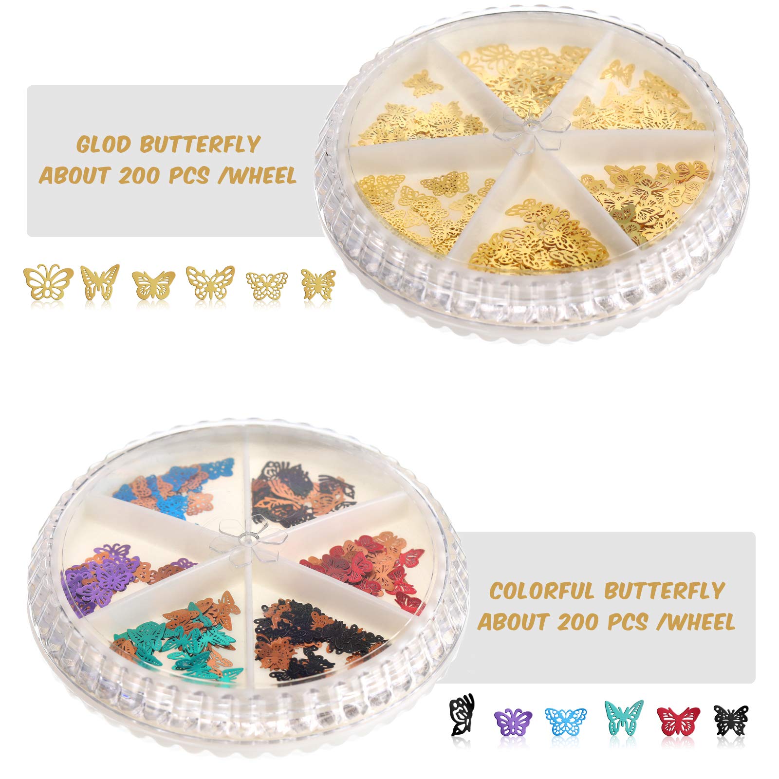 Let's Resin Realistic Paper Butterfly Moth, Double-Sided Faux Butterfly, Epoxy Resin Supplies, Vintage Floral Decoration, DIY Crafts Accessories