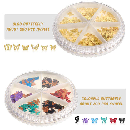 400 Pieces 12 Styles Butterfly Resin Fillers Accessories Alloy Epoxy Resin Supplies Butterfly Shape Resin Accessories DIY Resin Filling Charms for