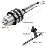 Acrux7 1/32"- 5/8" MT2 Drill Chuck for Lathe, JT33 Drill Chuck with Morse Taper 2 Arbor & Chuck Key Acrux7