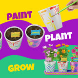 Paint & Plant Stoneware Flower Gardening Kit - Gifts for Girls & Boys Ages 4 -12 - Kids Arts & Crafts Project Science Birthday Gift, STEM Activity Dan&Darci