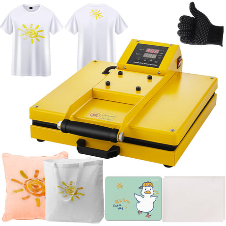 SmarketBuy Heat Press 15x15 Inch, 1400W Clamshell Heat Press Machine for Sublimation/HTV, Large Heat Press Digital Control Heat Transfer Machine for SmarketBuy