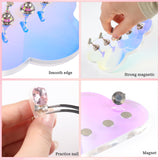 ANGNYA Nail Stand for Painting Nails 1 Set Acrylic Nail Stand for Press On Aurora Nail Holder for Painting Magnetic Nail Display Stand with 200 Pcs ANGNYA