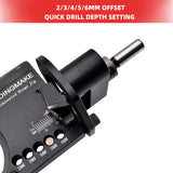 GOINGMAKE Metal Concealed Hinge Jig with Quick Clamp and Dust Vacuum Adapter Concealed Door Hinge Jig 35mm Cabinet Hinge Jig Hinge Hole Drilling Jig goingmake