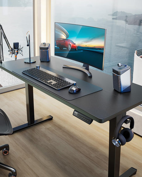 ErGear Height Adjustable Electric Standing Desk, 48 x 24 Inches Sit Stand up Desk, Memory Computer Home Office Desk (Black) ErGear