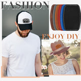 Dunzy 60 Pcs Blank Leatherette Hat Patches with Adhesive Rustic Leatherette Rounded Rectangle Patch Faux Leather Patches for Hats Costumes Fabric Dunzy
