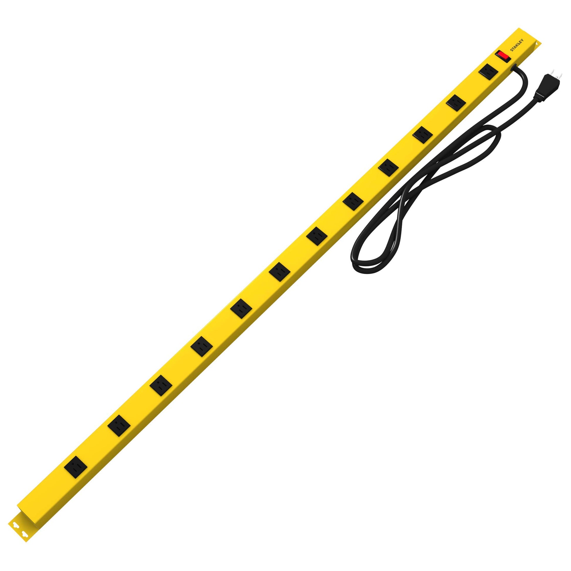 Stanley 31616 Pro12 Shop Max Metal Power Bar, Black/Yellow, 1-Pack - WoodArtSupply