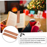 TEHAUX 1 6pcs Wooden Blank Bookmark Unfinished Wood Bookmarks DIY Wooden Craft Bookmark Wood Blank Bookmark Shapes Wood Sign Unfinished Wood Cutouts TEHAUX