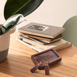 MISTOD Wood Ring Dish & Keychain- Engraved Rectangle Ring Tray Small Jewelry Dish, 5th Marriage Anniv Gifts Set | 5 Year Wedding Anniv Valentine's MISTOD