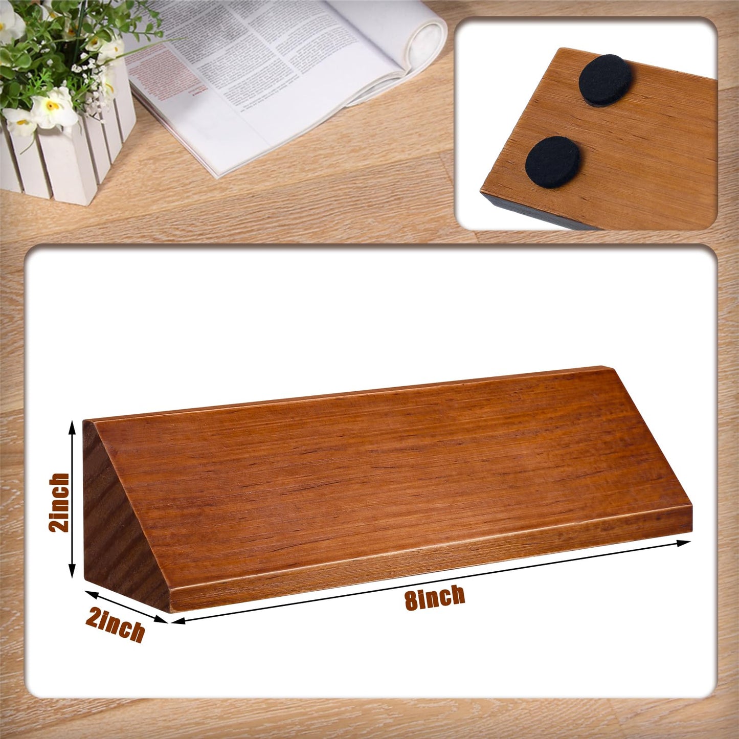 Eersida 2 Pcs Blank Business Wood Name Plate for Desk Name Plate Walnut DIY Personalized Wooden Name Plaque for Desk Nameplate for Office Classroom - WoodArtSupply