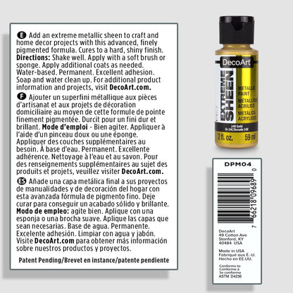 DecoArt Extreme Sheen Paint- 24k Gold, 2fl oz - WoodArtSupply