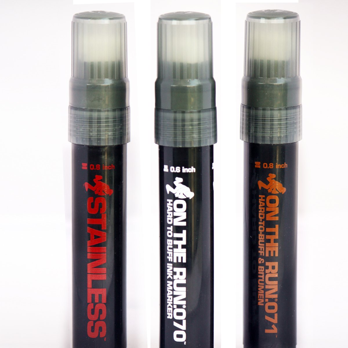 OTR. On The Run - Hard to Buff Industrial Graffiti Permanent Urban Street Art Paint Marker Collection with Premium Calligraphy Nibs - 3 Count OTR. On The Run