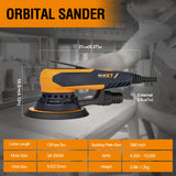 MAXXT Electric 5mm Random Orbital Sander, Palm Sander with Brushless Motor, 5&6Inch Sanding Pads, Central Vacuum, Sanders for Woodworking, Primary MAXXT