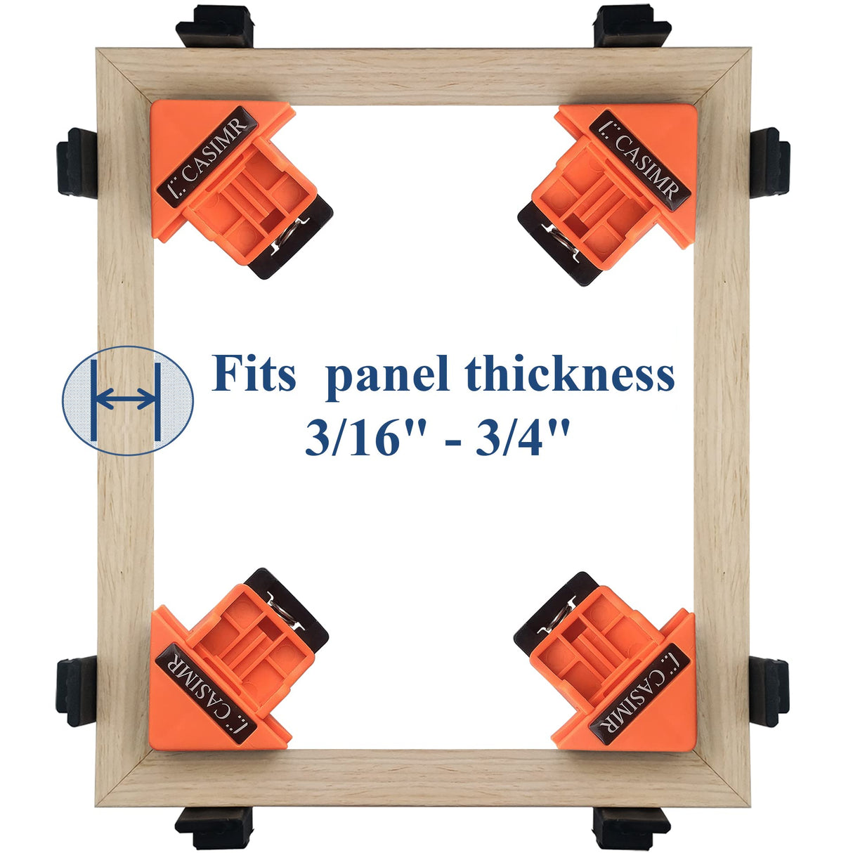 C CASIMR 90 Degree Corner Clamp, 4PCS Adjustable Single Handle Spring Loaded Right Angle Clamp,Swing Woodworking Clip Clamp Tool C CASIMR