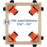 C CASIMR 90 Degree Corner Clamp, 4PCS Adjustable Single Handle Spring Loaded Right Angle Clamp,Swing Woodworking Clip Clamp Tool C CASIMR