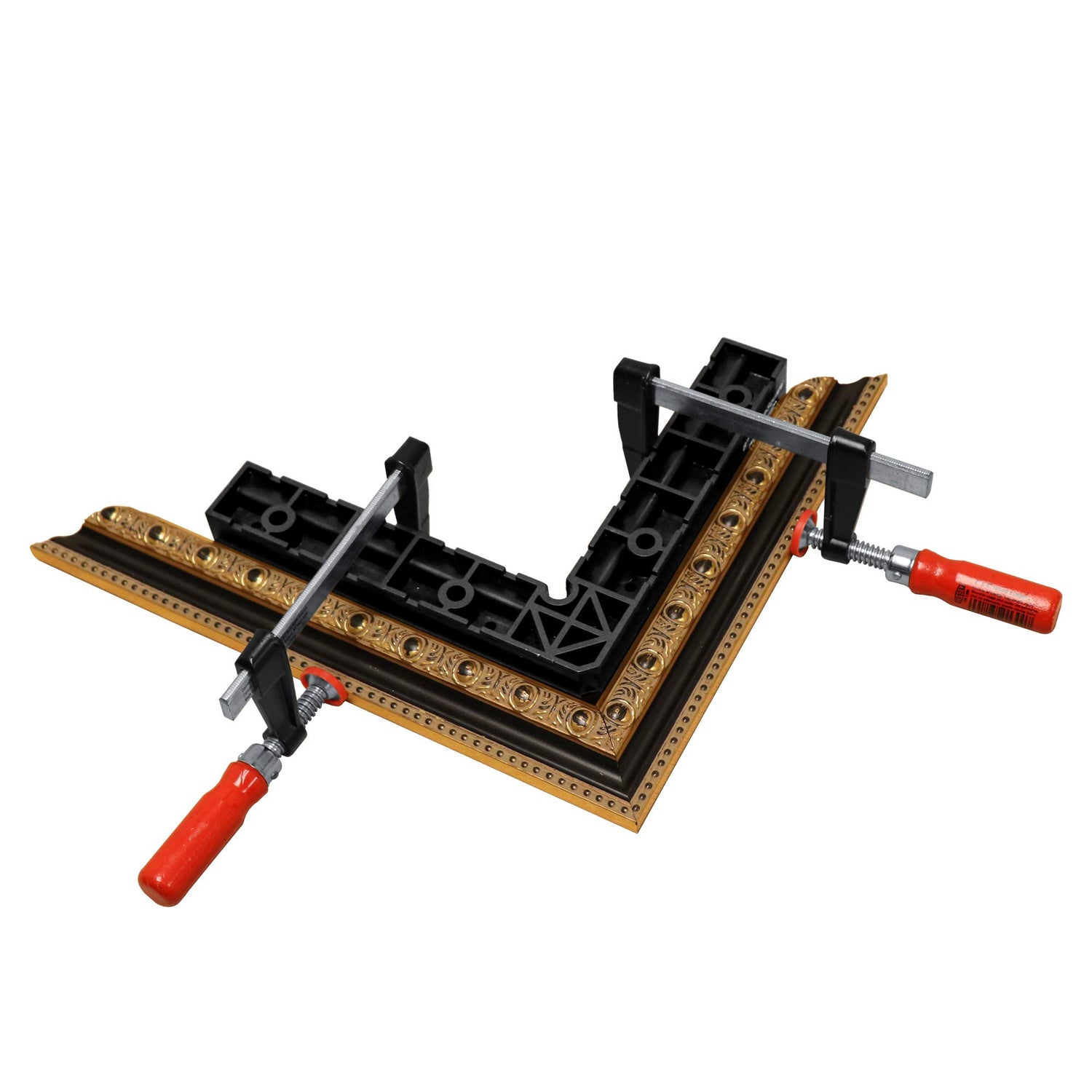 Milescraft 4011 8" ClampSquares - 90 Degree Corner Clamp, Positioning/Assembly Squares for Pictures Frames, Boxes, Etc Black Milescraft