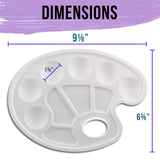 U.S. Art Supply 10-Well Plastic Artist Painting Palette - Paint Color Mixing Trays - Kids, Art Students, Classroom, Craft Projects, Fun Parties, US Art Supply