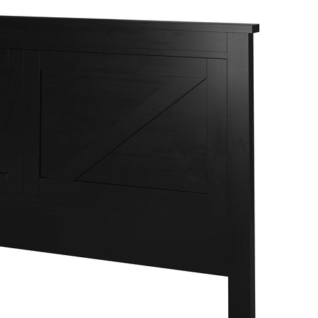 Glenwillow Home Rustic Black Wood Panel Headboard - Full Size Glenwillow Home