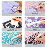 DOOHALO Brayer Roller Vinyl Weeding Tools for Cricut Tools Crafting Basic Accessories Set Kit for Silhouette Weeding Scraper Spatula Tweezers DOOHALO