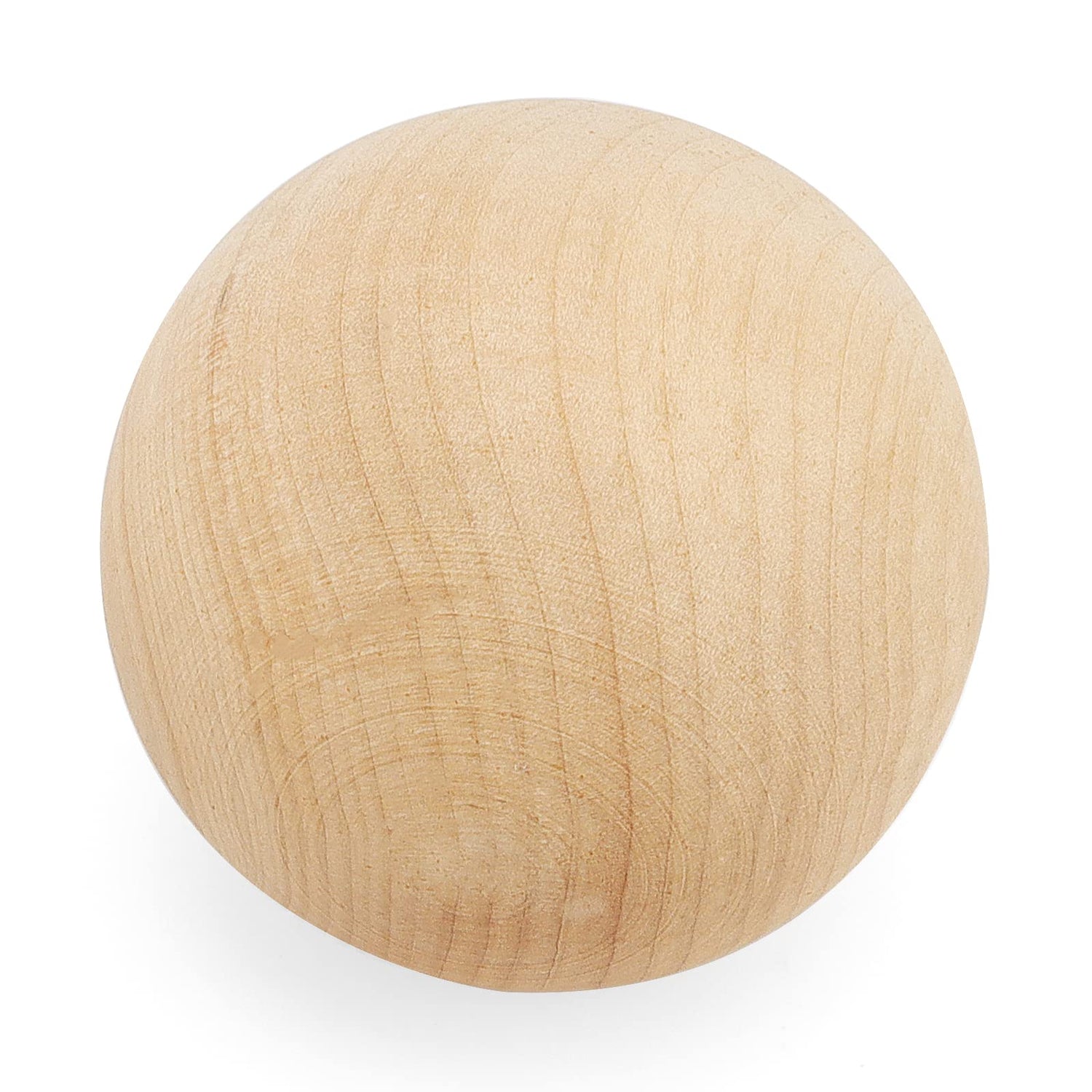 LEXININ 5 PCS 3.5 Inch Craft Wood Ball, 9cm Unfinished Wooden Round Ball, Natural Round Wood Sphere for Crafts, DIY Projects, Decoration LEXININ