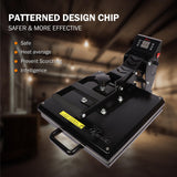 PowerPress Industrial-Quality Digital Sublimation Heat Press Machine for T Shirt, 15x15 Inch, Black PowerPress