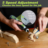 WORKPRO 12V Cordless Rotary Tool Kit, 5 Variable Speeds, Powerful Engraver, Sander, Polisher, 114 Easy Change Accessories, Craft Tool for Handmade WORKPRO