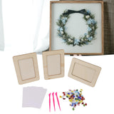 DIY Picture Frame Making Kit, 3 Sets DIY Unfinished Wooden Art Kit Arts Supplies Girls Boys Party Games Favors AUNMAS